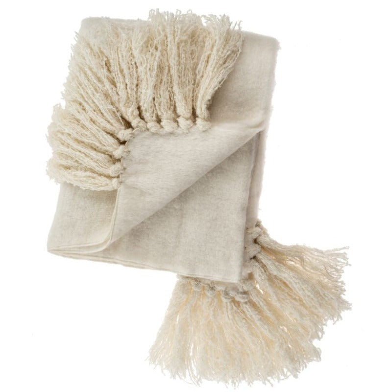 Cream Mohair Throw