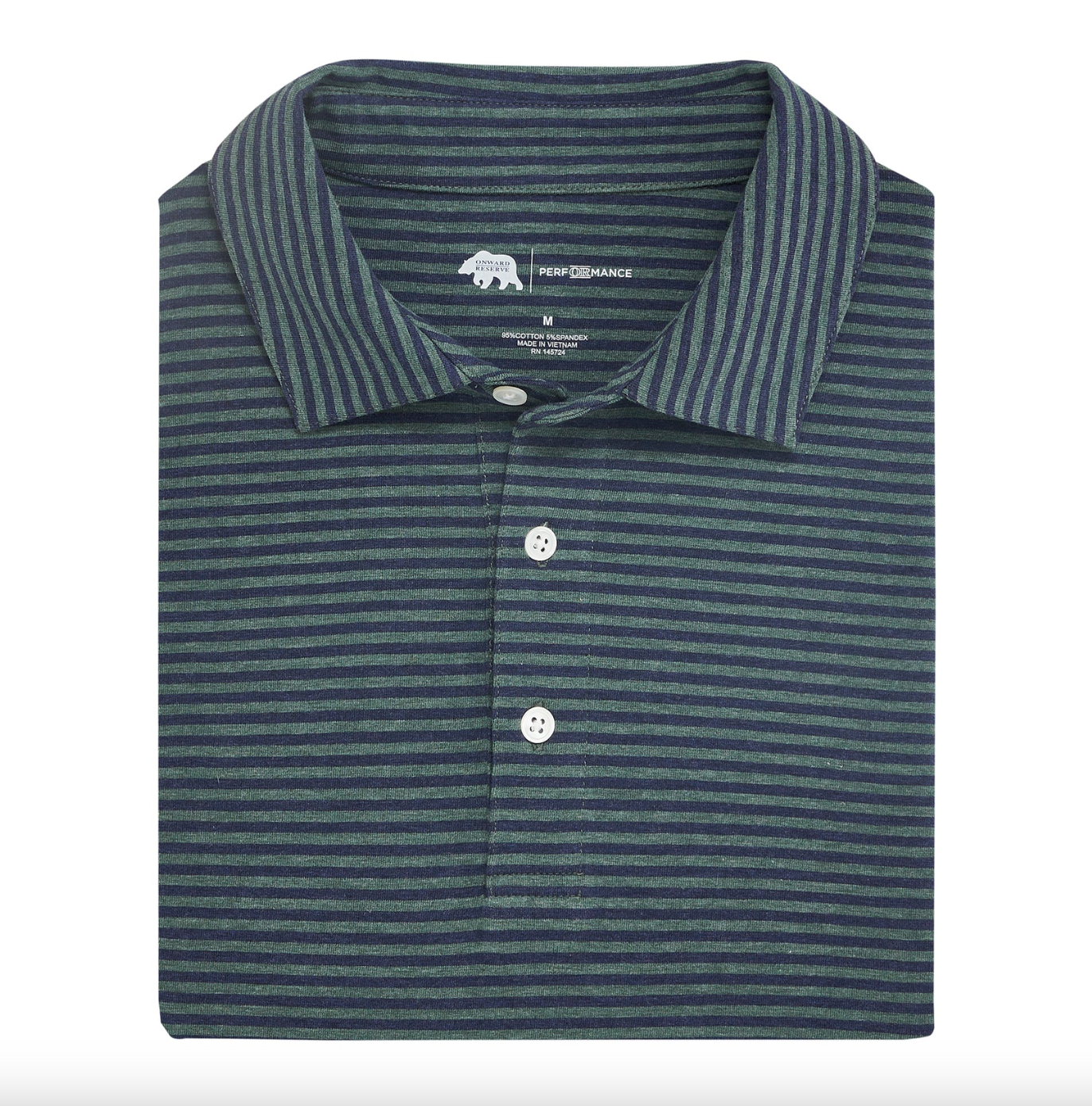 EOW Striped Long-Sleeve Polo Shirt