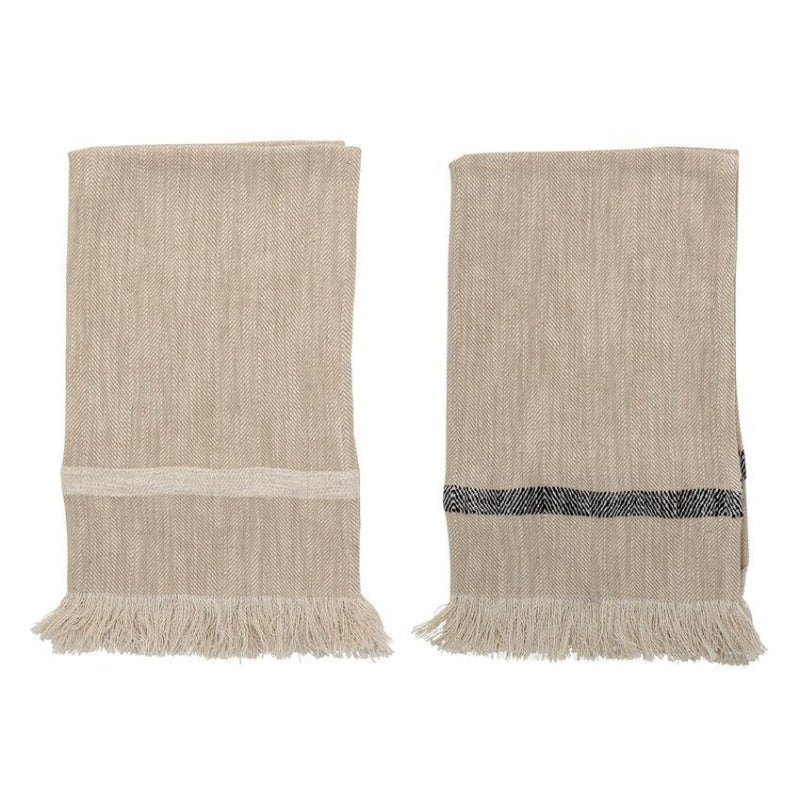 Fringe Kitchen Towels, Linen Hand Towel, Tea Towels Modern House