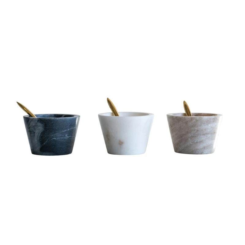 Marble & Brass Dip Bowls