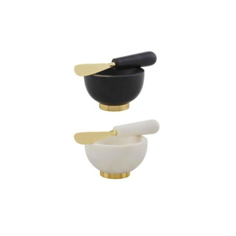 Marble & Brass Dip Bowls