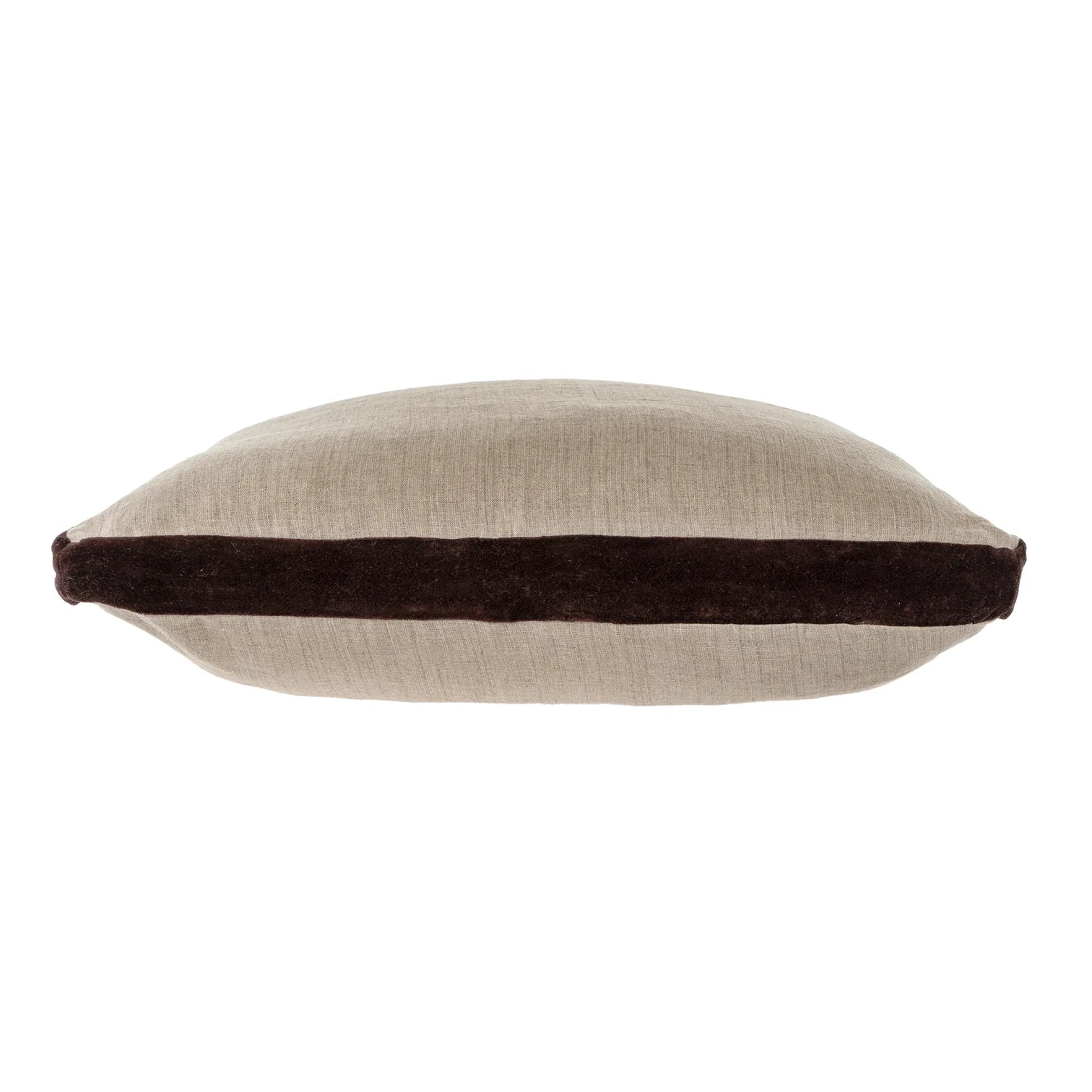 20x20 Chocolate Velvet Trim Pillow