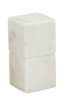 White Marble Cube Salt & Pepper Set