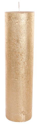 Gold Pillar Candle 4x15in