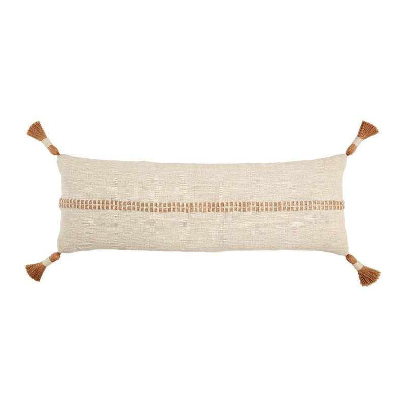 Jute Striped Tassel Pillow (2 sizes)