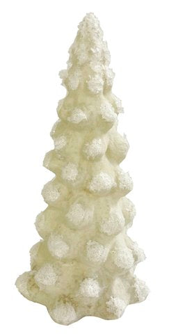 Antique White Glass Tree w/ Snow (3 Sizes)