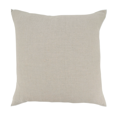 20x20 Natural Linen Pillow w/ Ivory Border