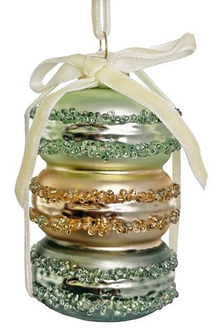 Glass Macaroons Ornament-Green