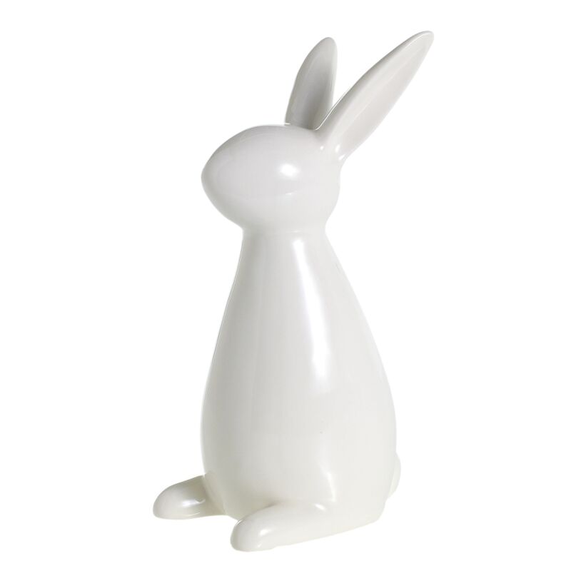 White Glazed Bunny Figurine (2 Sizes)