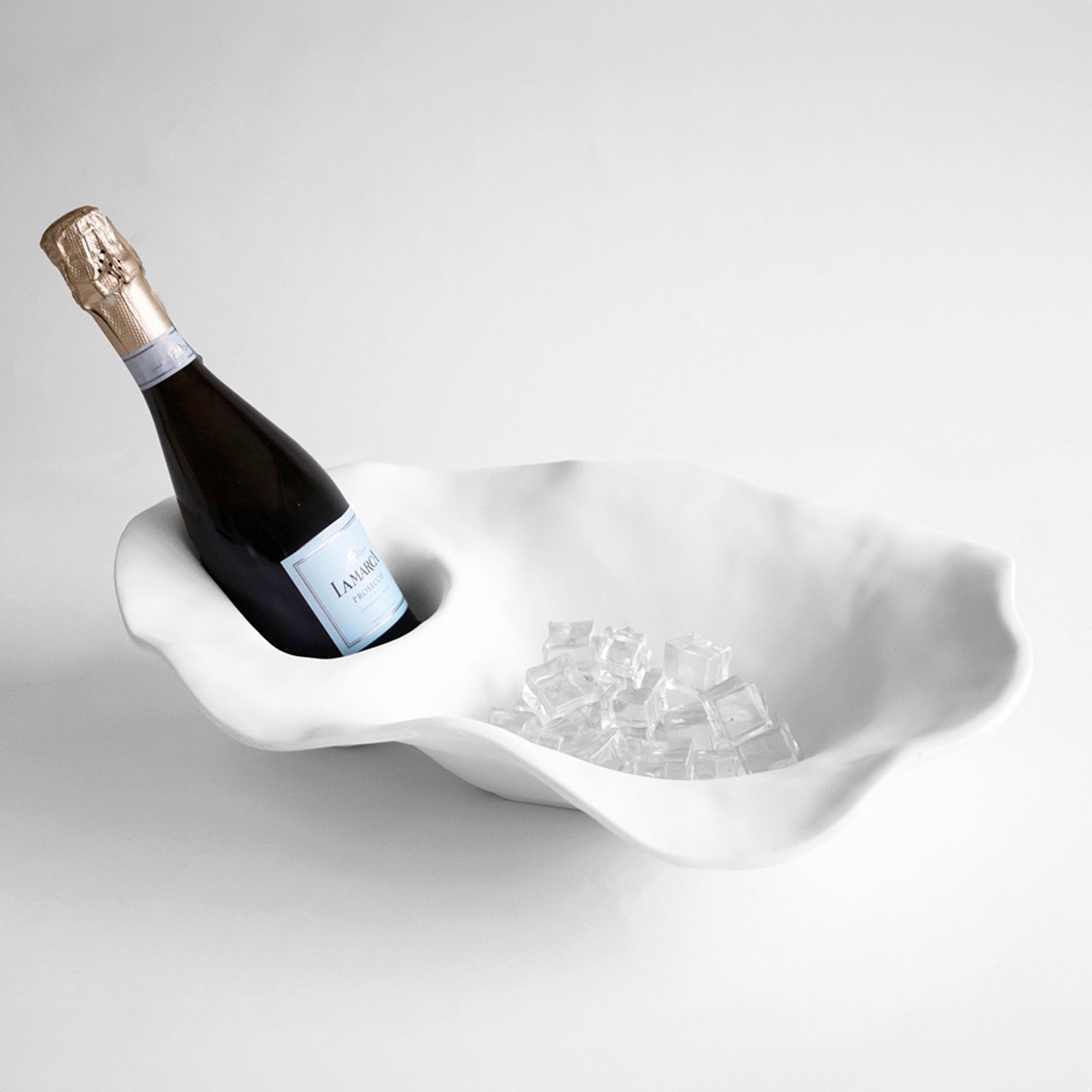 Ocean Oyster Champagne Bucket-White