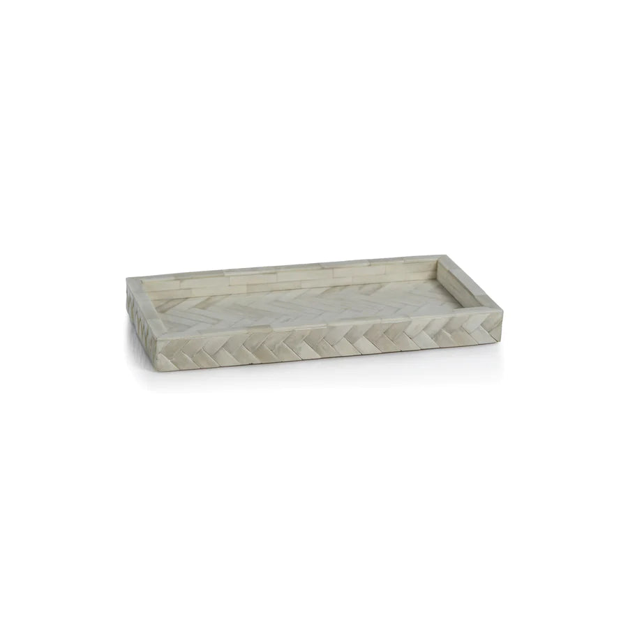 Braided Bone Decorative Tray (2 sizes)