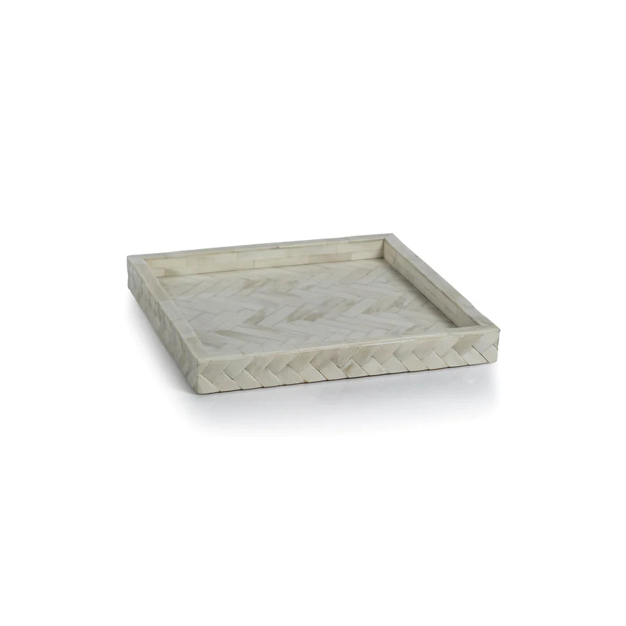 Braided Bone Decorative Tray (2 sizes)