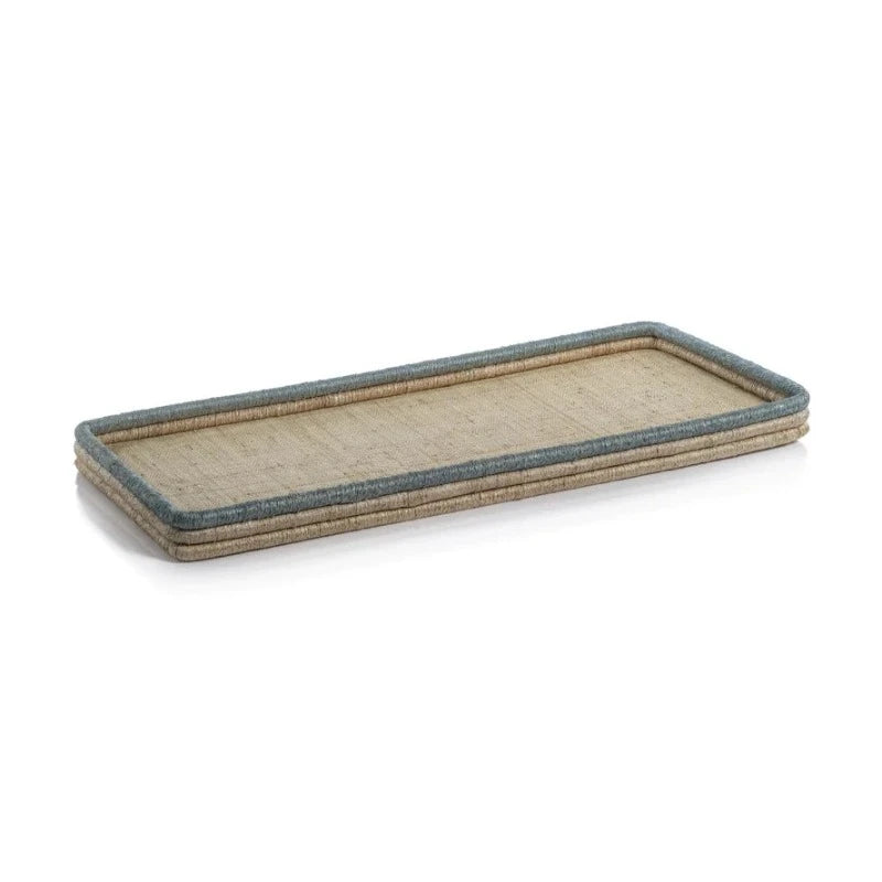 Coiled Rattan and Abaca Serving Tray (2 Sizes)