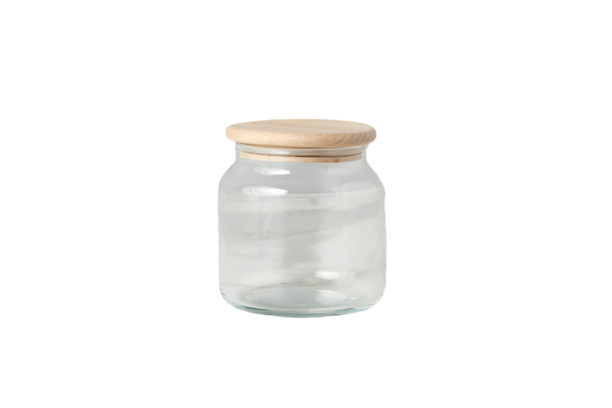 Dry Goods Canister w/ Wood Lid (3 Sizes)