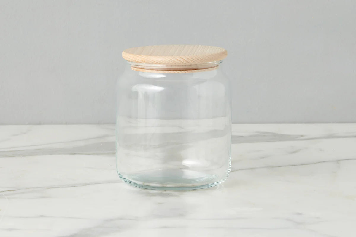 Dry Goods Canister w/ Wood Lid (3 Sizes)