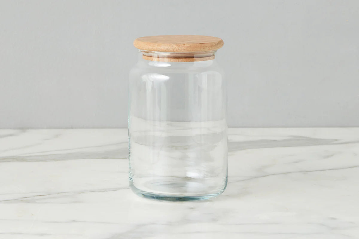 Dry Goods Canister w/ Wood Lid (3 Sizes)