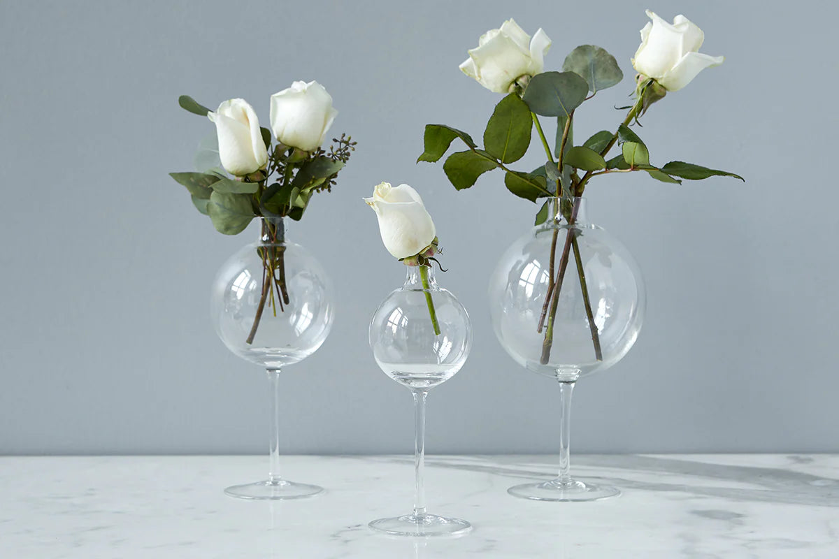 Clear Wine Glass Vase (3 Sizes)