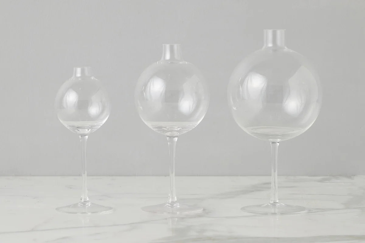 Clear Wine Glass Vase (3 Sizes)