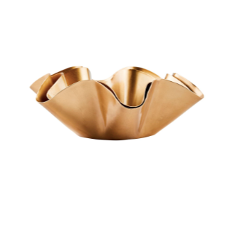 Brass Ruffle Bowl (2 Sizes)