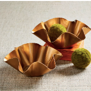 Brass Ruffle Bowl (2 Sizes)