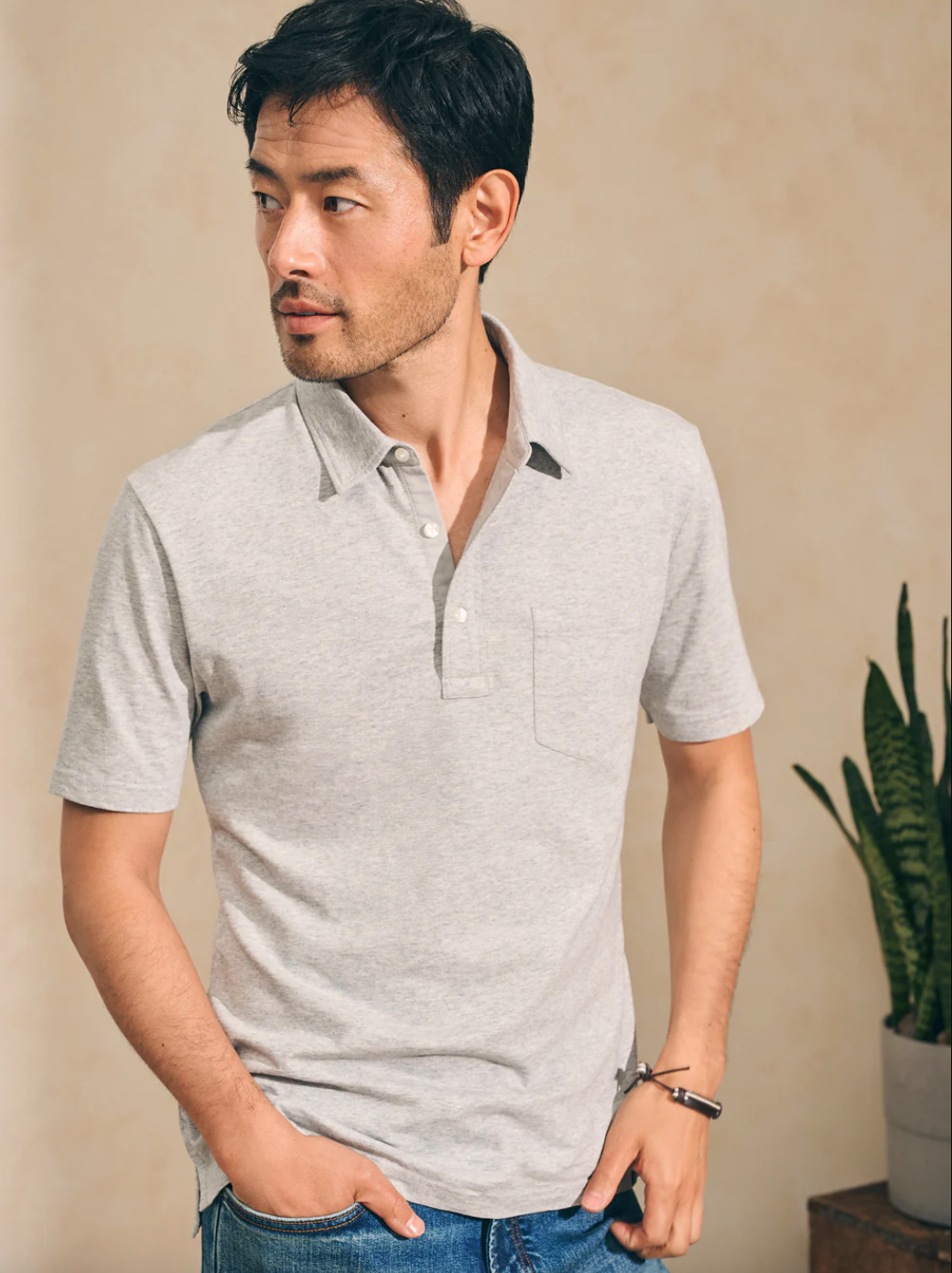 Sunwashed Polo-Grey