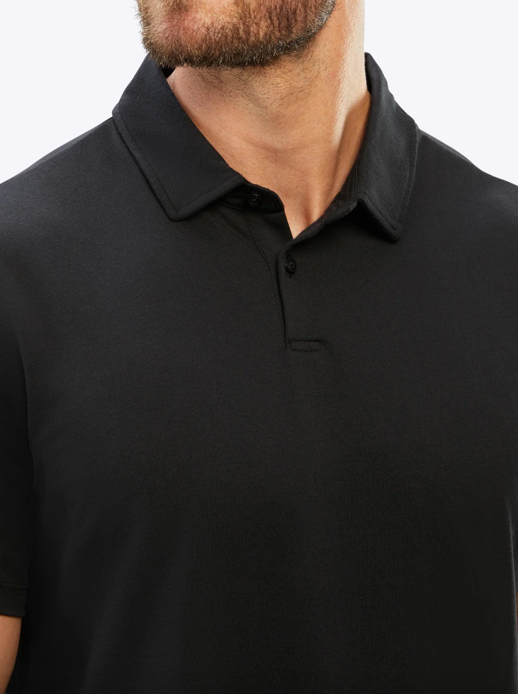 Polo Split Hem-Black