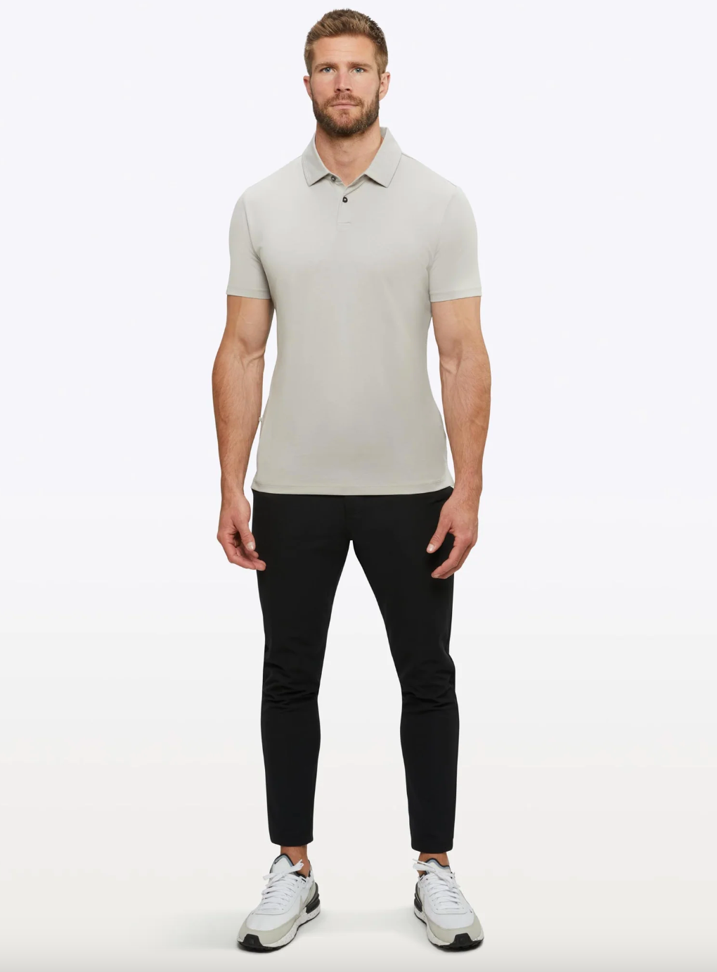 Polo Split Hem-Ash