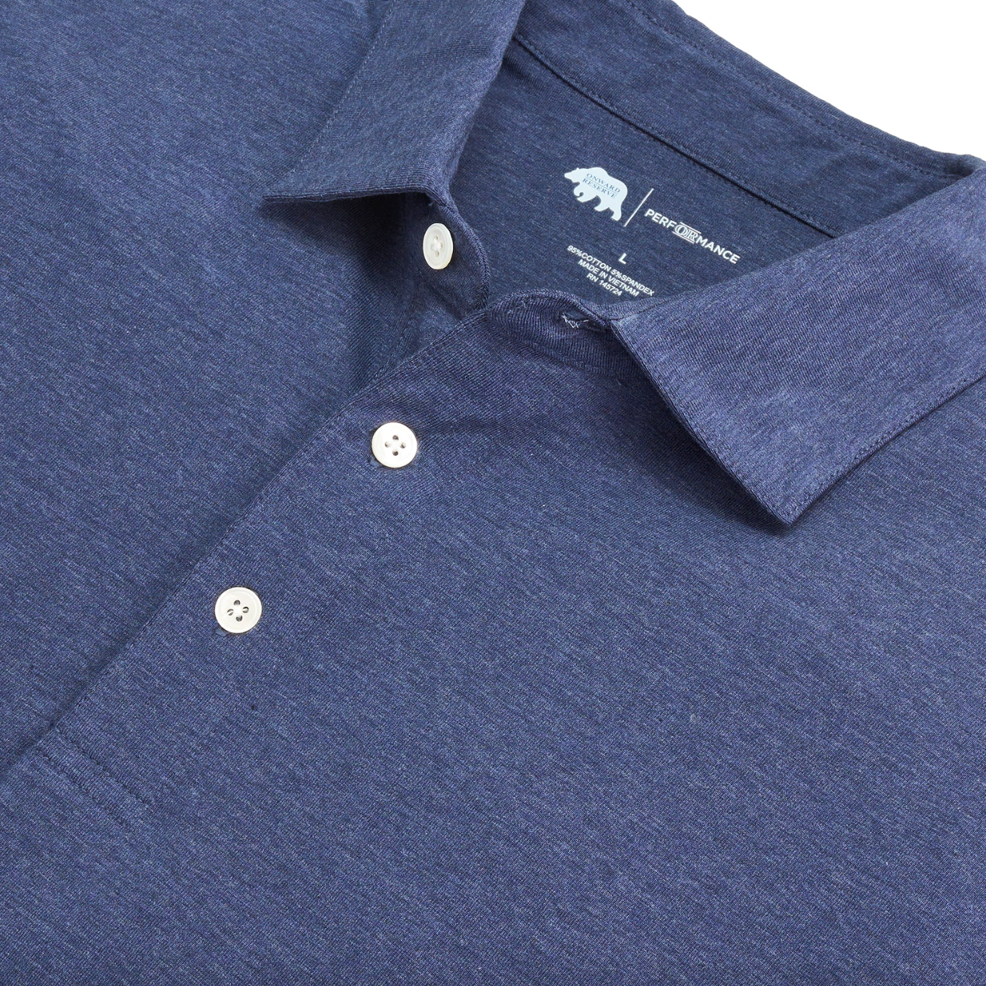 Solid Icon Polo-Navy