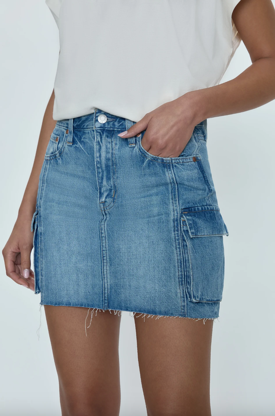 Rhea Mini Skirt-Blue