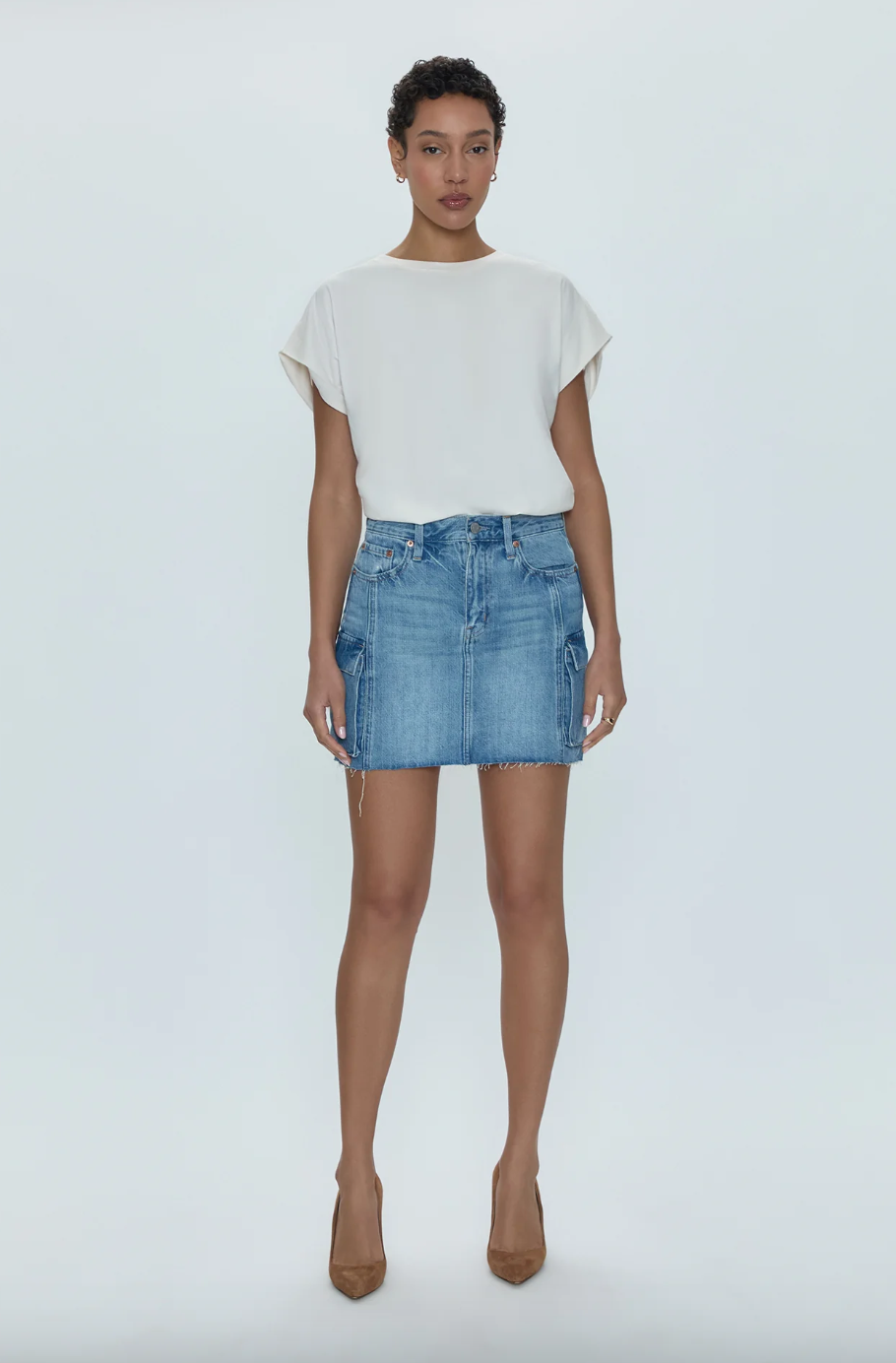 Rhea Mini Skirt-Blue