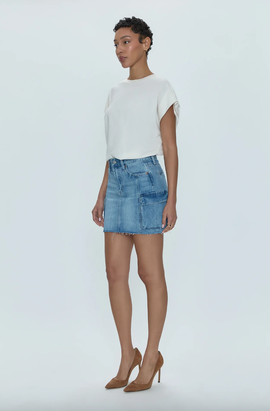 Rhea Mini Skirt-Blue