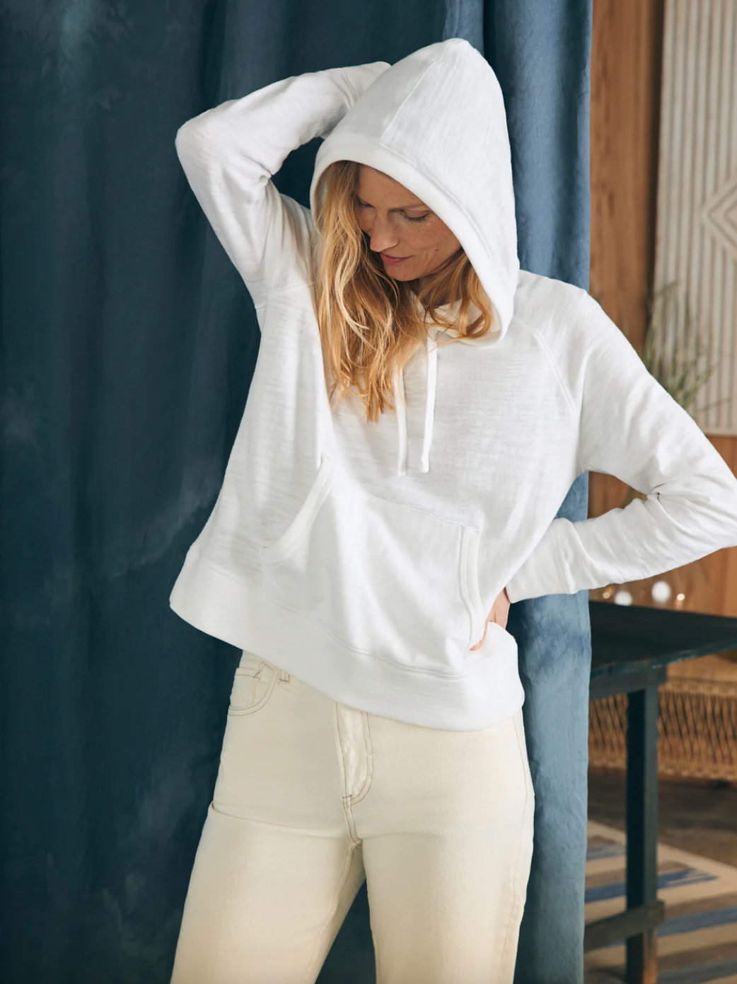 Sunwashed Hoodie-White