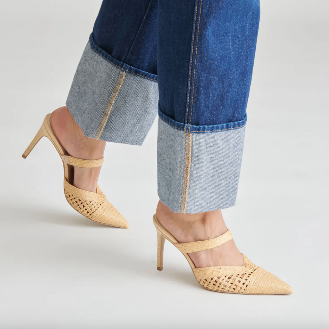 Kaline Heel-Natural Raffia