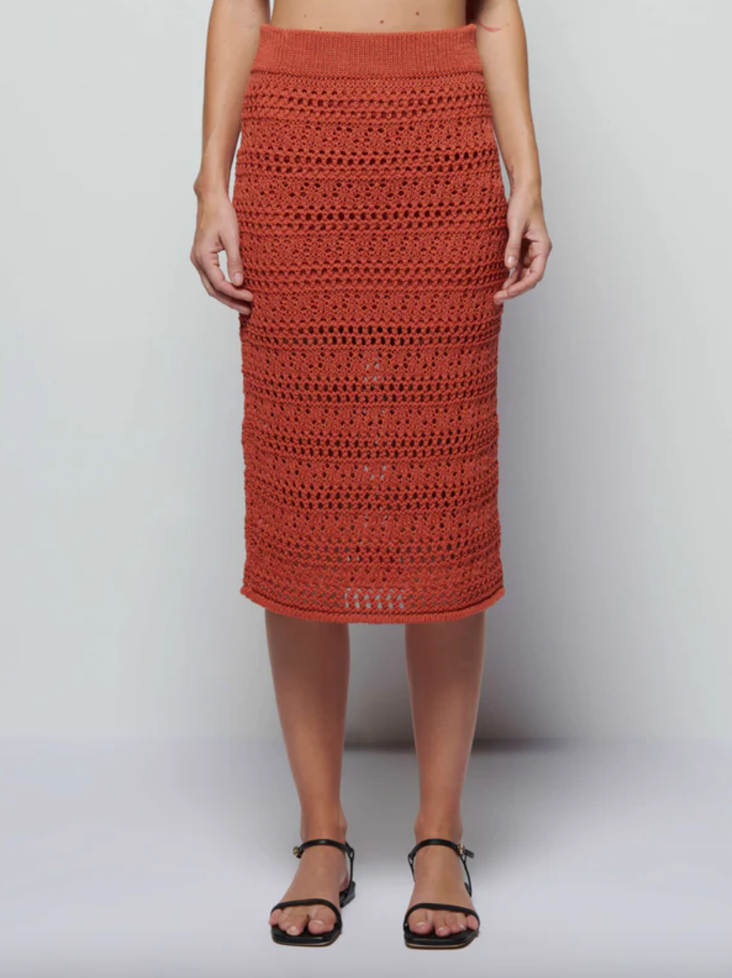 Driana Crochet Skirt-Ginger