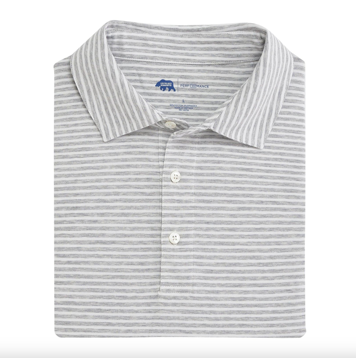 Row Stripe Polo-Grey