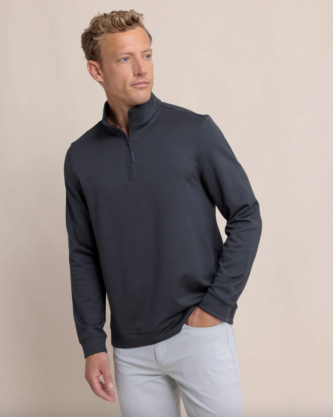 Schooner Quarter Zip-Black