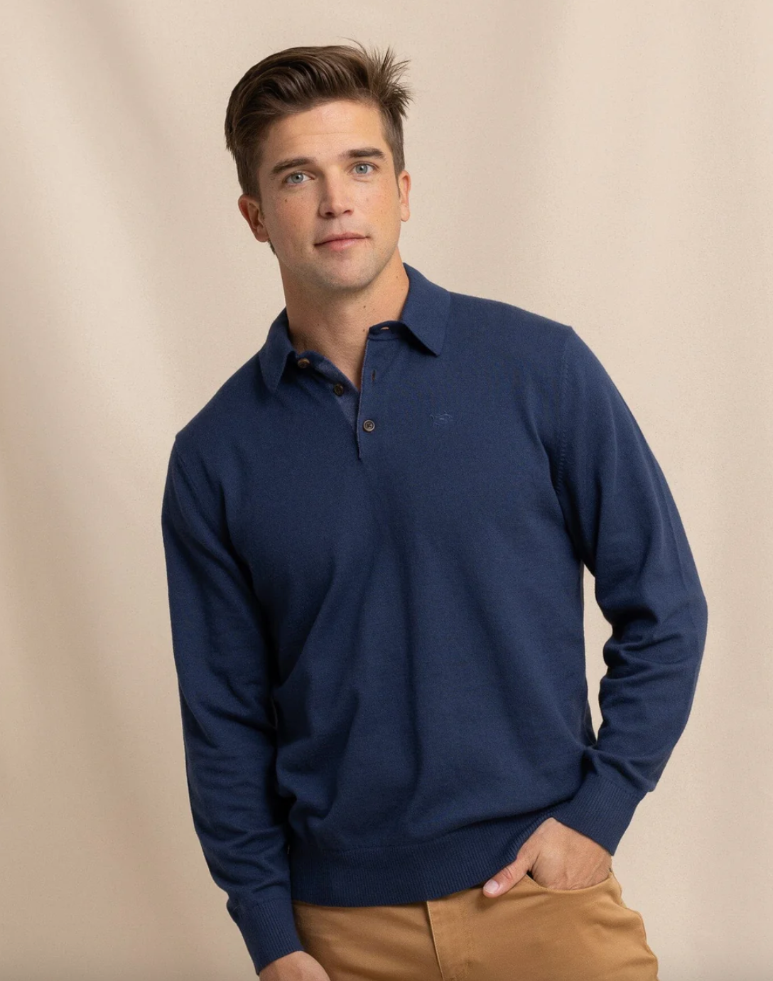 Woodville Sweater Polo-Blue