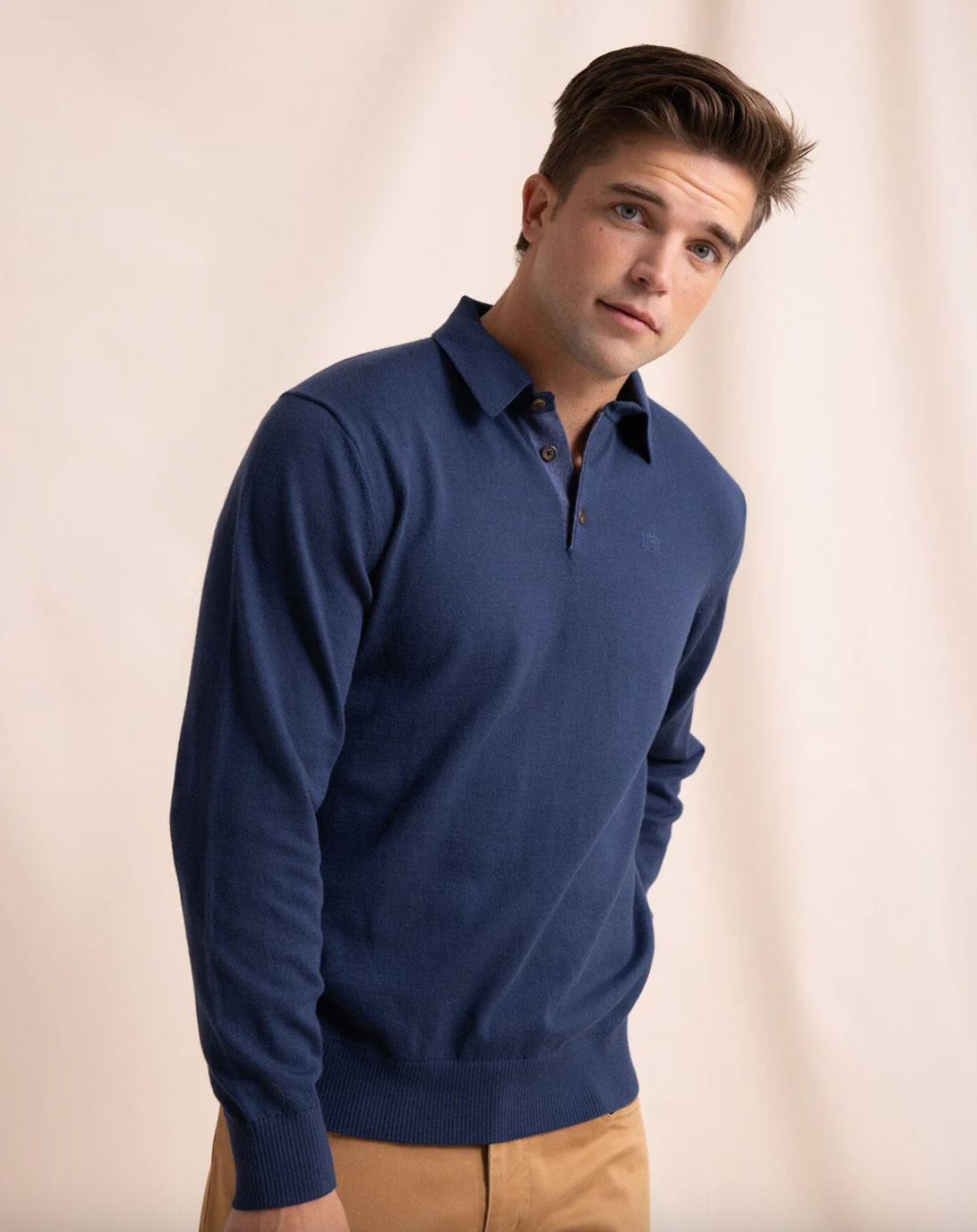 Woodville Sweater Polo-Blue