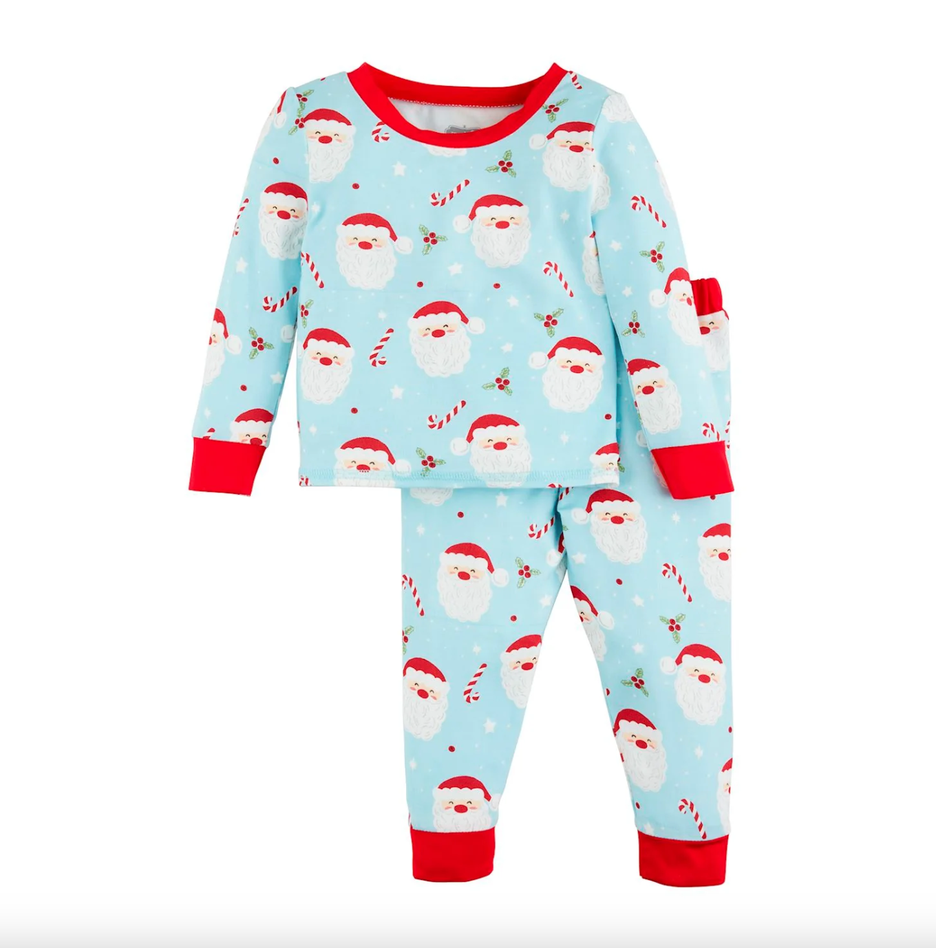 Blue Santa Glow Pajama Set