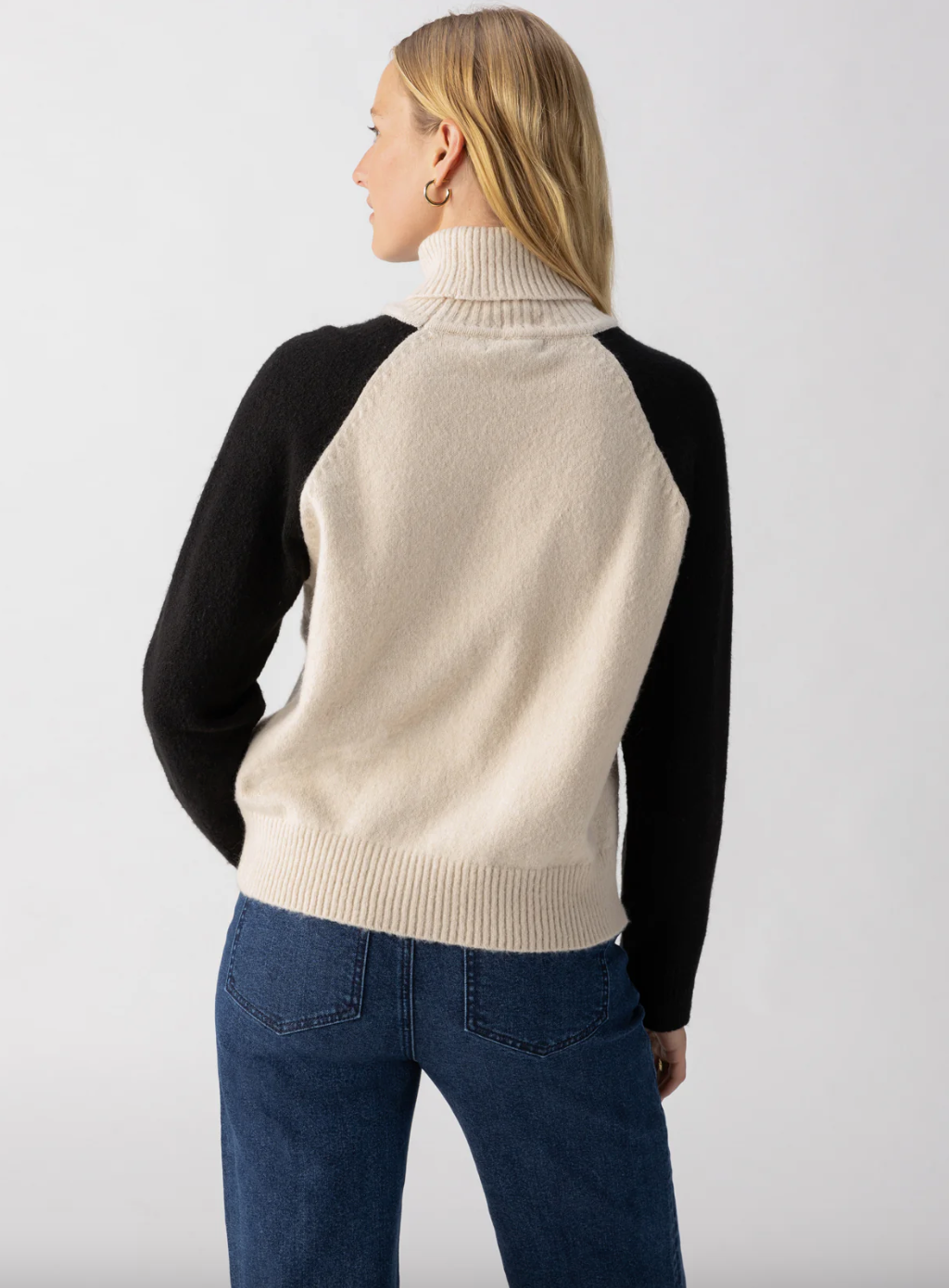 Cozy Day Sweater-Almond/Black