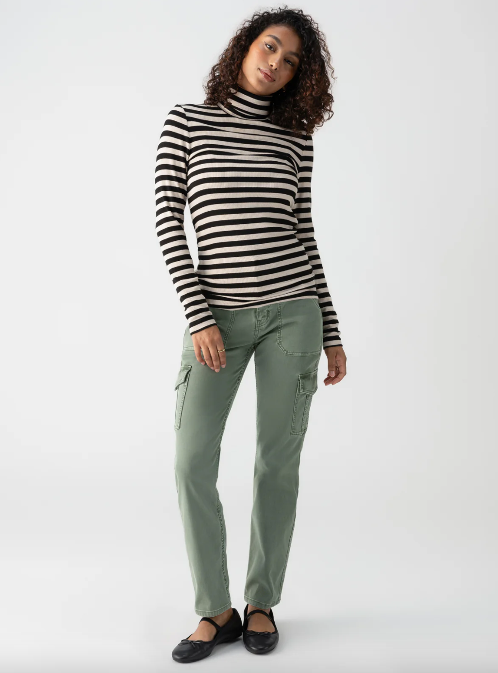 Essential Turtleneck-Stripe