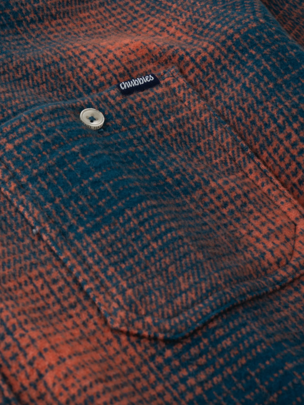 Fall Foliage Overshirt-Blue/Orange