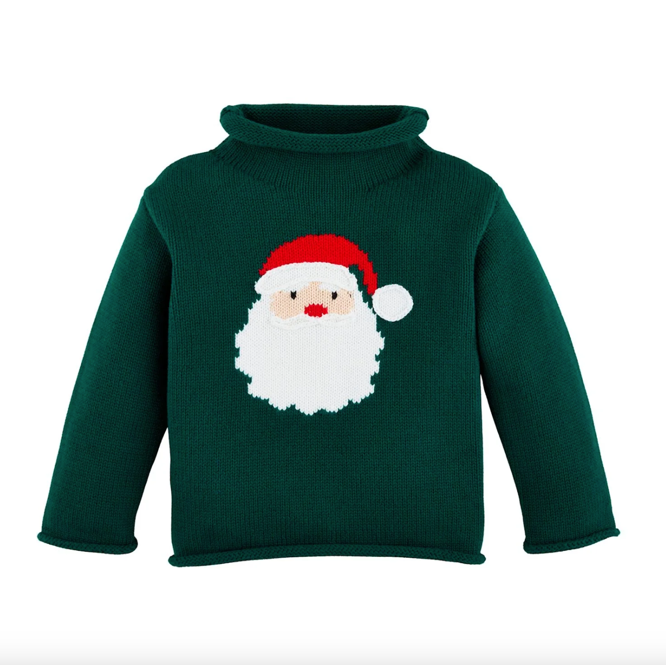 Santa Rollneck Sweater-Green