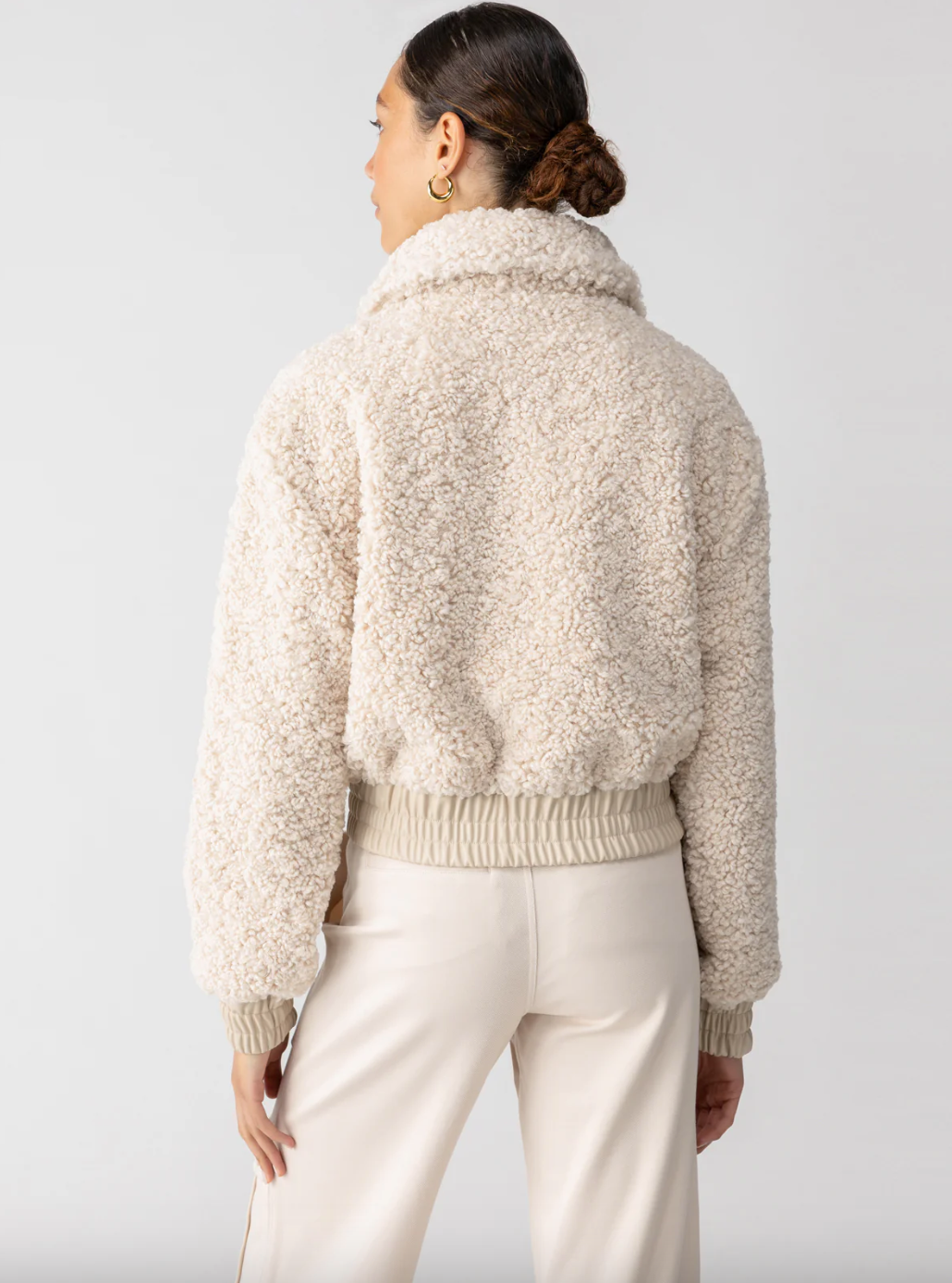 Libby Sherpa Jacket-Almond