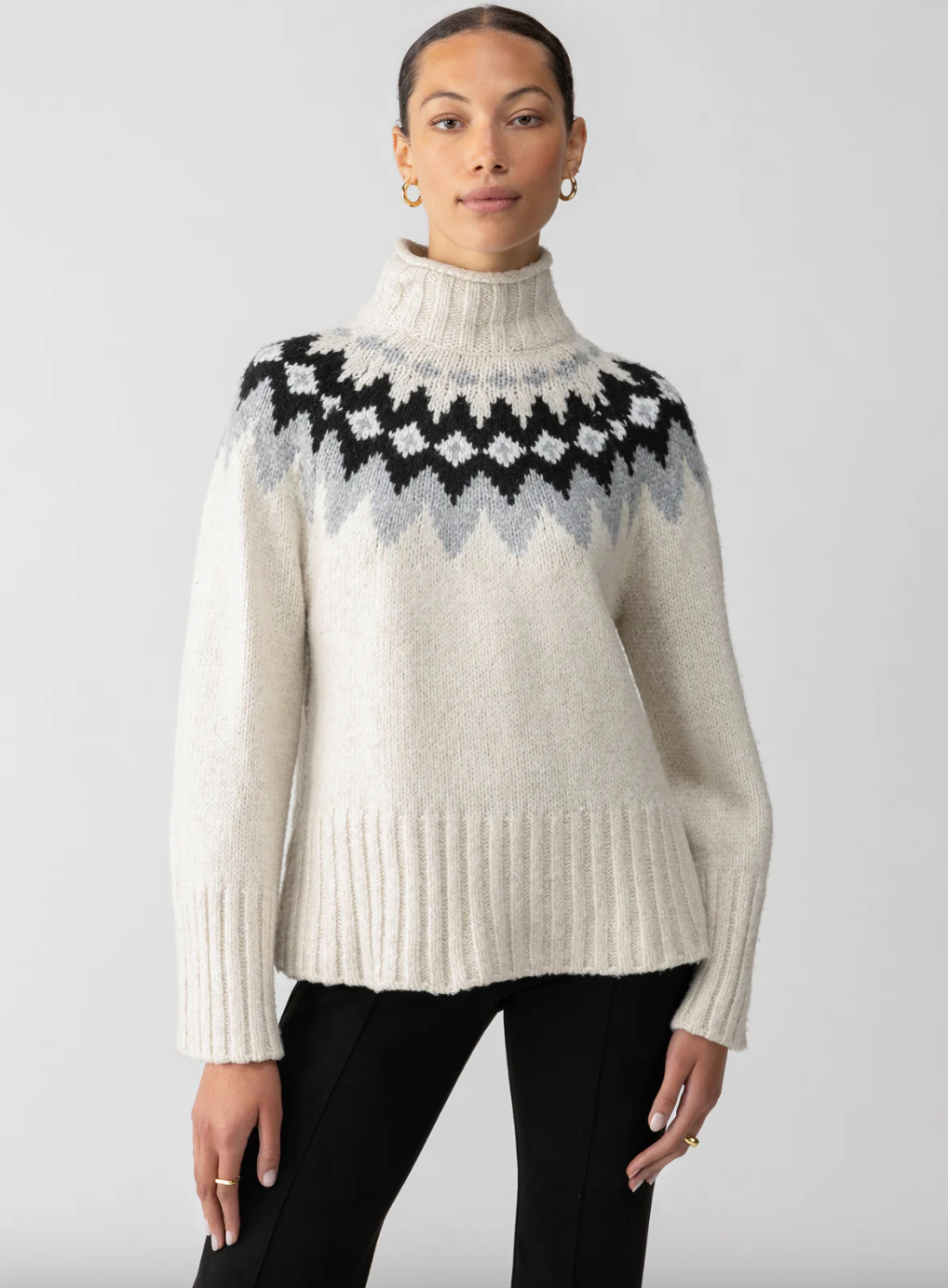 Fairisle Sweater-Almond