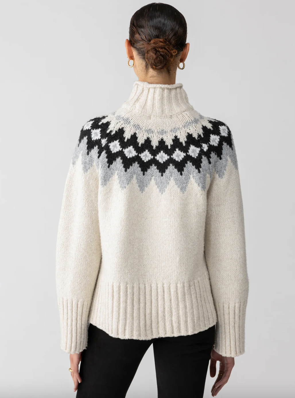 Fairisle Sweater-Almond