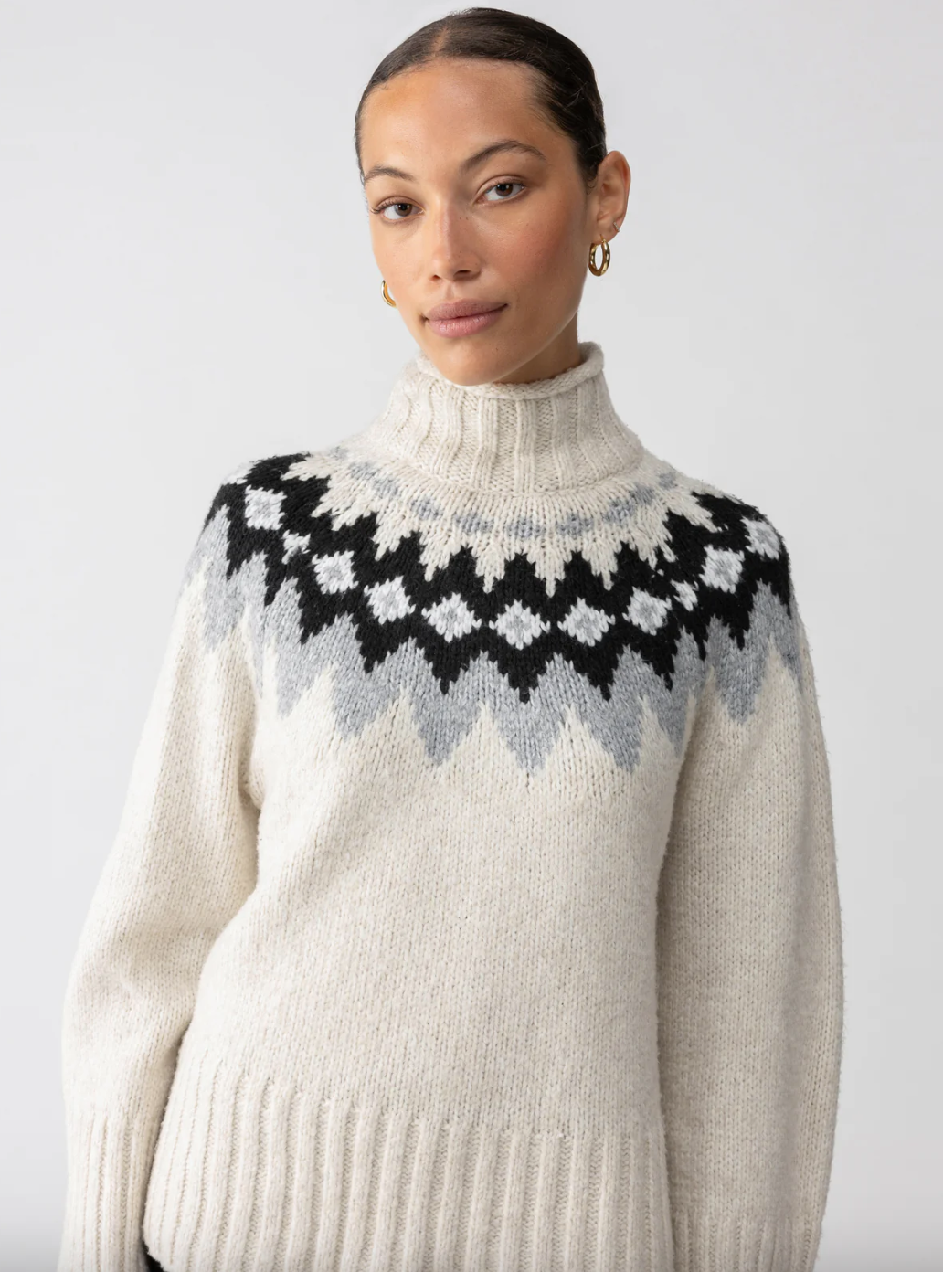 Fairisle Sweater-Almond