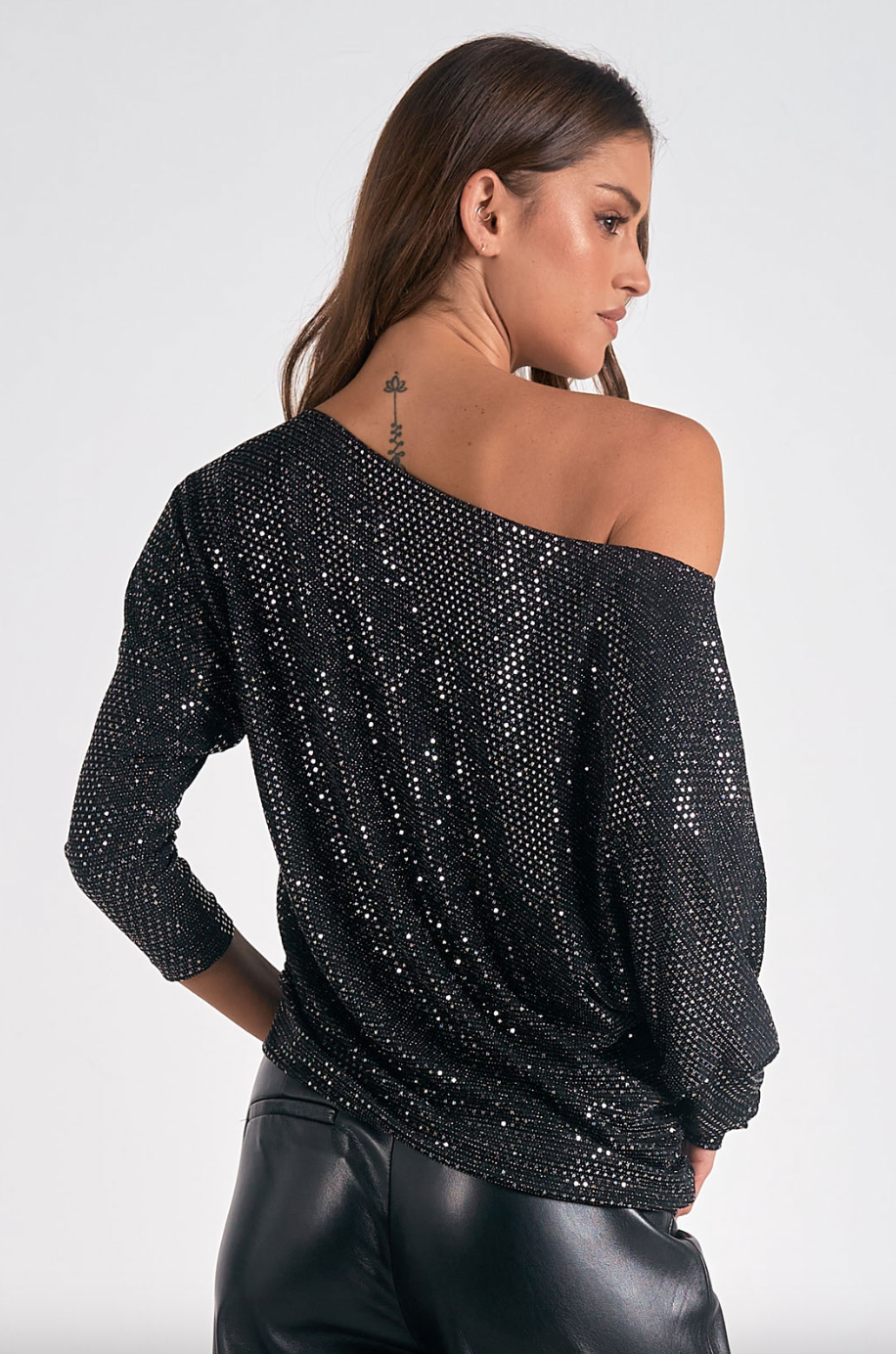 Off Shoulder Party Top-Black