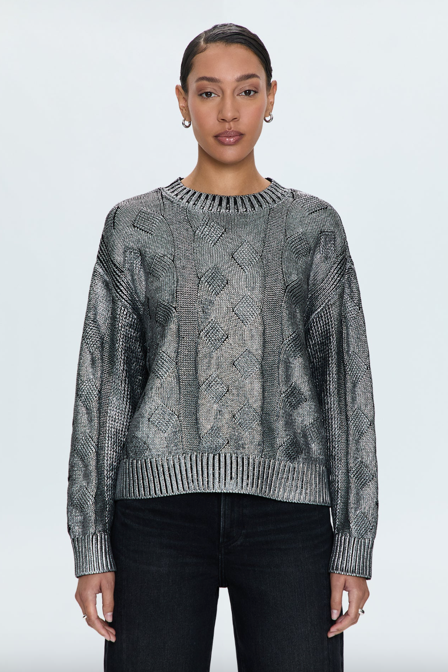 Everly Sweater-Silver