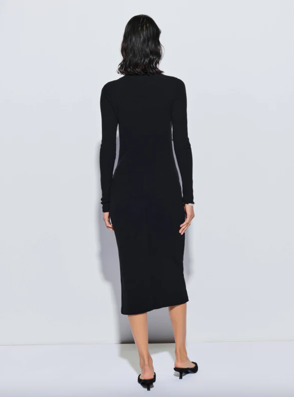 Leni Snap Dress-Black